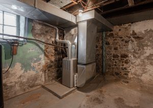 Furnace in Open Basement